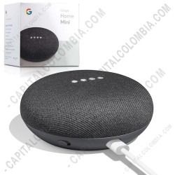 Ampliar foto de Google Home Mini Parlante Inteligente En Espa&ntilde;ol color Gris Oscuro - GA00216-LA