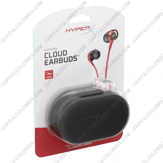 Teclados y Mouse para Gamers, Oficina y Hogar, Webcams y Diademas, Marca: HyperX - Aud&iacute;fonos HyperX Cloud Earbuds con micr&oacute;fono para videojuegos - HX-HSCEB-RD