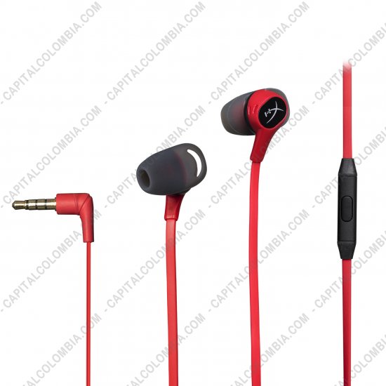 Teclados y Mouse para Gamers, Oficina y Hogar, Webcams y Diademas, Marca: HyperX - Aud&iacute;fonos HyperX Cloud Earbuds con micr&oacute;fono para videojuegos - HX-HSCEB-RD