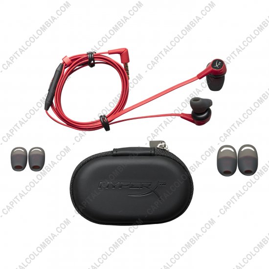 Teclados y Mouse para Gamers, Oficina y Hogar, Webcams y Diademas, Marca: HyperX - Aud&iacute;fonos HyperX Cloud Earbuds con micr&oacute;fono para videojuegos - HX-HSCEB-RD