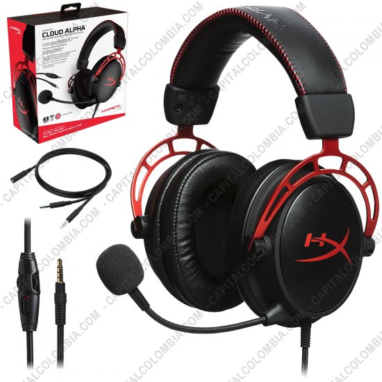 Teclados y Mouse para Gamers, Oficina y Hogar, Webcams y Diademas, Marca: HyperX - Diadema Gamer con micr&oacute;fono HyperX Cloud Alpha Roja para videojuegos - HX-HSCA-RD/AM