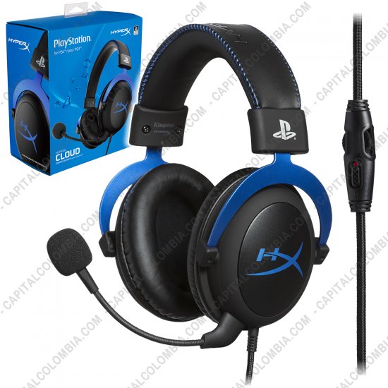 Teclados y Mouse para Gamers, Oficina y Hogar, Webcams y Diademas, Marca: HyperX - Diadema Gamer con micr&oacute;fono HyperX Cloud para videojuegos (Licencia Oficial PS4) - HX-HSCLS-BL/AM
