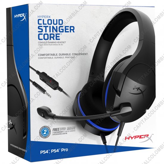 Teclados y Mouse para Gamers, Oficina y Hogar, Webcams y Diademas, Marca: HyperX - Diadema Gamer con micr&oacute;fono HyperX Cloud Stinger Core para videojuegos (Edici&oacute;n PS4, PS4 Pro) - HX-HSCSC-BK