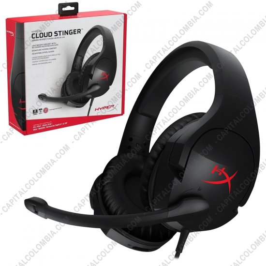 Teclados y Mouse para Gamers, Oficina y Hogar, Webcams y Diademas, Marca: HyperX - Diadema Gamer con micr&oacute;fono HyperX Cloud Stinger Gaming Headset (Black) - HX-HSCS-BK/NA