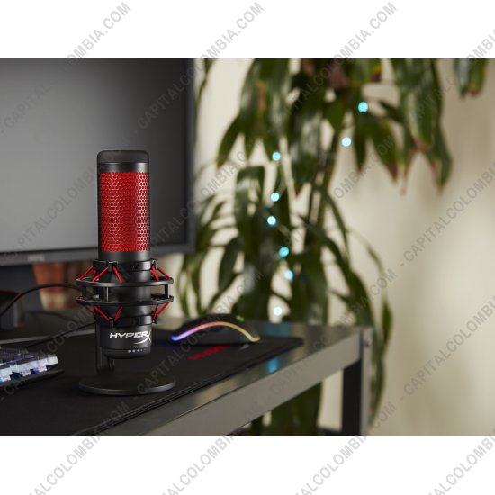 Teclados y Mouse para Gamers, Oficina y Hogar, Webcams y Diademas, Marca: HyperX - Micr&oacute;fono para creadores de contenido, streamers y gamers HyperX Quadcast - HX-MICQC-BK