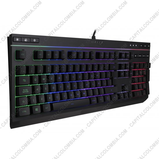 Teclados y Mouse para Gamers, Oficina y Hogar, Webcams y Diademas, Marca: HyperX - Teclado de membrana para videojuegos HyperX Alloy Core RGB - Idioma Espa&ntilde;ol - HX-KB5ME2-LA