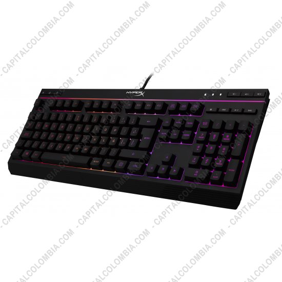 Teclados y Mouse para Gamers, Oficina y Hogar, Webcams y Diademas, Marca: HyperX - Teclado de membrana para videojuegos HyperX Alloy Core RGB - Idioma Espa&ntilde;ol - HX-KB5ME2-LA