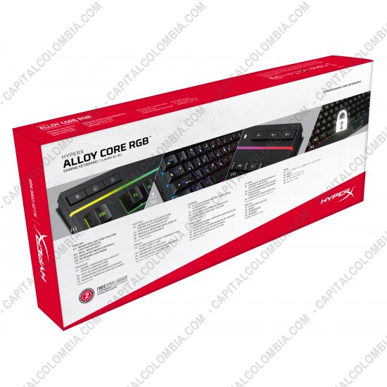 Teclados y Mouse para Gamers, Oficina y Hogar, Webcams y Diademas, Marca: HyperX - Teclado de membrana para videojuegos HyperX Alloy Core RGB - Idioma Espa&ntilde;ol - HX-KB5ME2-LA