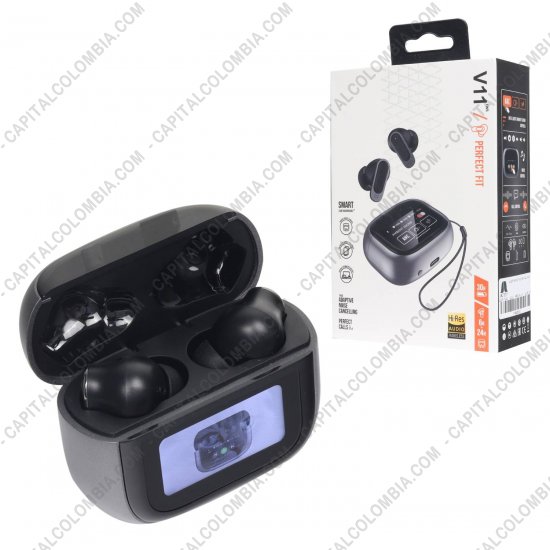 Teclados y Mouse para Gamers, Oficina y Hogar, Webcams y Diademas, Marca: Jaltech - Aud&iacute;fonos Jaltech V11 conexi&oacute;n Bluetooth color negro - Intrauditivos