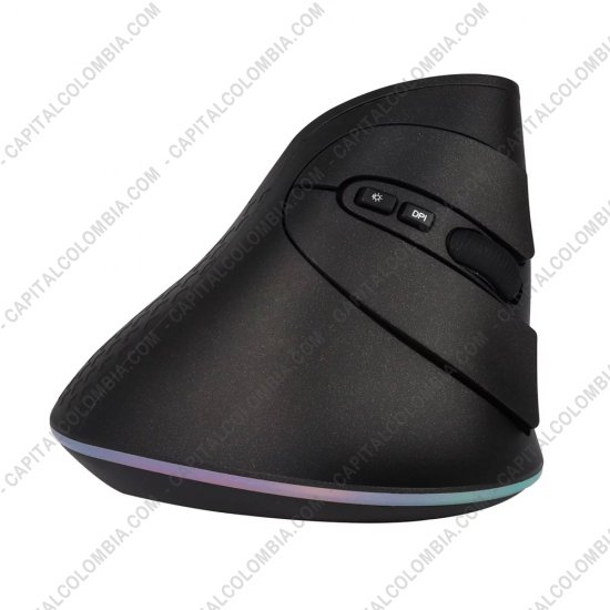 Teclados y Mouse para Gamers, Oficina y Hogar, Webcams y Diademas, Marca: Jaltech - Mouse ergon&oacute;mico vertical Bluetooth+2.4g RGB recargable - 11DWX