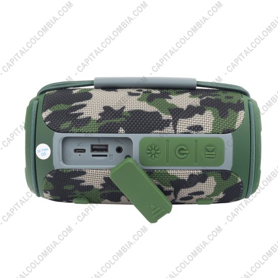 Teclados y Mouse para Gamers, Oficina y Hogar, Webcams y Diademas, Marca: Jaltech - Parlante Jaltech 16W conexi&oacute;n Bluetooth Color Camuflado - TG657