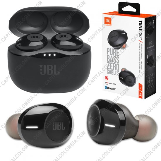 Teclados y Mouse para Gamers, Oficina y Hogar, Webcams y Diademas, Marca: JBL - Aud&iacute;fonos marca JBL conexi&oacute;n Bluetooth color Negro - Tune 120TWS Intrauditivos