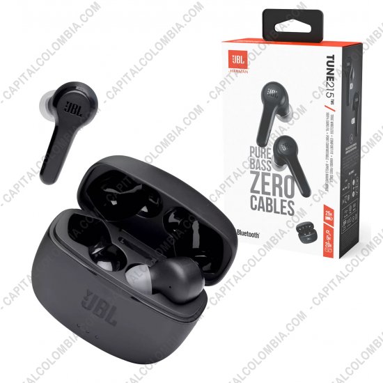 Teclados y Mouse para Gamers, Oficina y Hogar, Webcams y Diademas, Marca: JBL - Aud&iacute;fonos marca JBL conexi&oacute;n Bluetooth color Negro - Tune 215TWS Intrauditivos