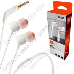 AURICULARES JBL TUNE 110 NEGROS - PURE BASS - CABLE PLANO - MANOS