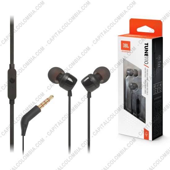 Auriculares con cable mini jack 3.5 JBL Tune 110 - micrófono