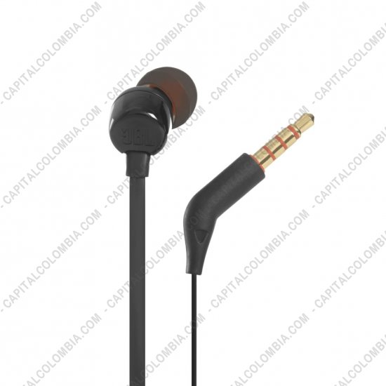 Teclados y Mouse para Gamers, Oficina y Hogar, Webcams y Diademas, Marca: JBL - Auriculares Audifonos JBL T110 color Negro Pure Bass Manos Libres 