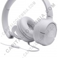 Teclados y Mouse para Gamers, Oficina y Hogar, Webcams y Diademas, Marca: JBL - Diadema con micr&oacute;fono color Blanco de marca JBL con cable conector 3.5mm TUNE500