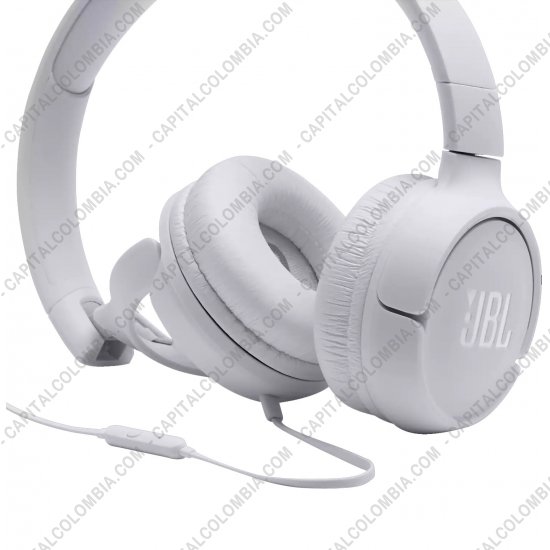 Teclados y Mouse para Gamers, Oficina y Hogar, Webcams y Diademas, Marca: JBL - Diadema con micr&oacute;fono color Blanco de marca JBL con cable conector 3.5mm TUNE500