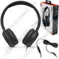 Diadema con micrófono color Negro de marca JBL con cable conector 3.5mm TUNE500