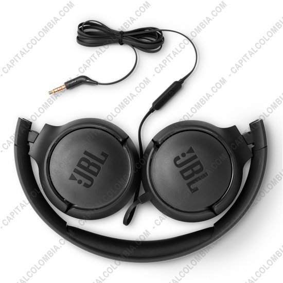 Teclados y Mouse para Gamers, Oficina y Hogar, Webcams y Diademas, Marca: JBL - Diadema con micr&oacute;fono color Negro de marca JBL con cable conector 3.5mm TUNE500
