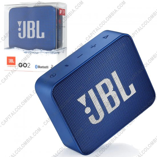 Teclados y Mouse para Gamers, Oficina y Hogar, Webcams y Diademas, Marca: JBL - Parlante de marca JBL Go 2 Portable conexi&oacute;n Bluetooth IPX7 Color Azul - Sumergible