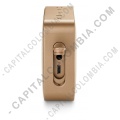 Parlante de marca JBL Go 2 Portable conexión Bluetooth IPX7 Color Champagne - Sumergible