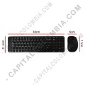 Combo teclado y mouse inalámbrico Logitech MK220