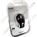 Mouse mini inalámbrico ultraportátil negro de marca Logitech M187