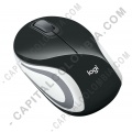 Mouse mini inalámbrico ultraportátil negro de marca Logitech M187