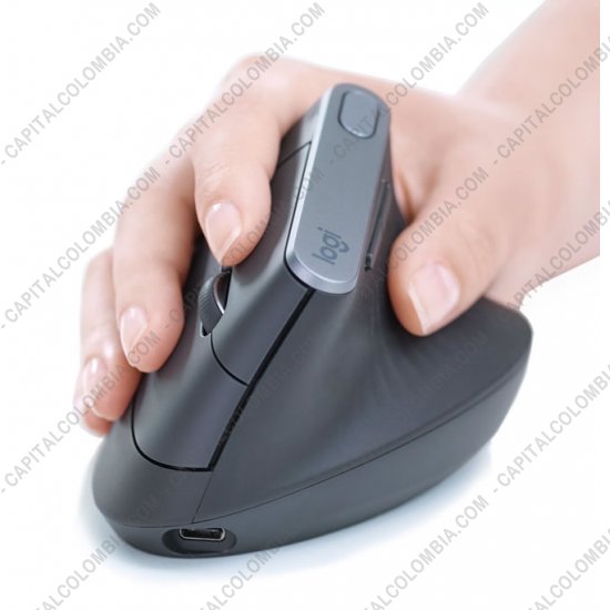Teclados y Mouse para Gamers, Oficina y Hogar, Webcams y Diademas, Marca: Logitech - Mouse MX Vertical Ergon&oacute;mico Logitech Inal&aacute;mbrico Recargable