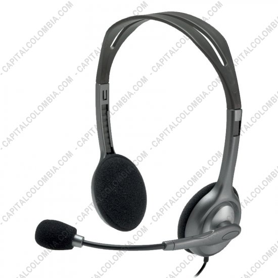 Teclados y Mouse para Gamers, Oficina y Hogar, Webcams y Diademas, Marca: Logitech - Stereo Headset H111 (Auriculares con micr&oacute;fono) (Ref. 981-000612)