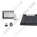 Teclado Bluetooth Logitech K375s para Multi Dispositivos con 3 teclas de conexión rápida