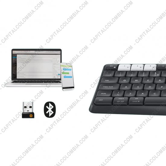 Teclados y Mouse para Gamers, Oficina y Hogar, Webcams y Diademas, Marca: Logitech - Teclado Bluetooth Logitech K375s para Multi Dispositivos con 3 teclas de conexi&oacute;n r&aacute;pida