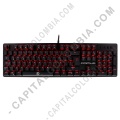 Teclados y Mouse para Gamers, Oficina y Hogar, Webcams y Diademas, Marca: Primus - Teclado Mec&aacute;nico Luz Roja con tecnolog&iacute;a Anti-Ghosting para Jugadores en Espa&ntilde;ol, interruptor Rojo Primus 100T - marca Primus ref. PKS101S