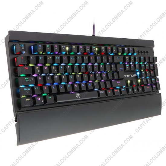 Teclados y Mouse para Gamers, Oficina y Hogar, Webcams y Diademas, Marca: Primus - Teclado Mec&aacute;nico RGB con tecnolog&iacute;a Anti-Ghosting para Jugadores en Espa&ntilde;ol, interruptor Rojo Primus - marca Primus ref. Ballista200S