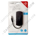HUB USB 2.0 de marca Targus de 4 Puertos Color negro