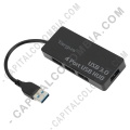 HUB USB 3.0 de marca Targus de 4 Puertos Color negro