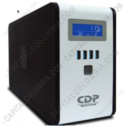 Ampliar foto de UPS CDP de 1000VA/1KVA/400W 120VCA voltaje nominal, con AVR y puertos USB Frontales - RU-Smart 1010