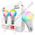 Bombillo LED RGB inteligente, paquete x2 unds, conexión Wifi - Nexxt NHB-C110 2PK
