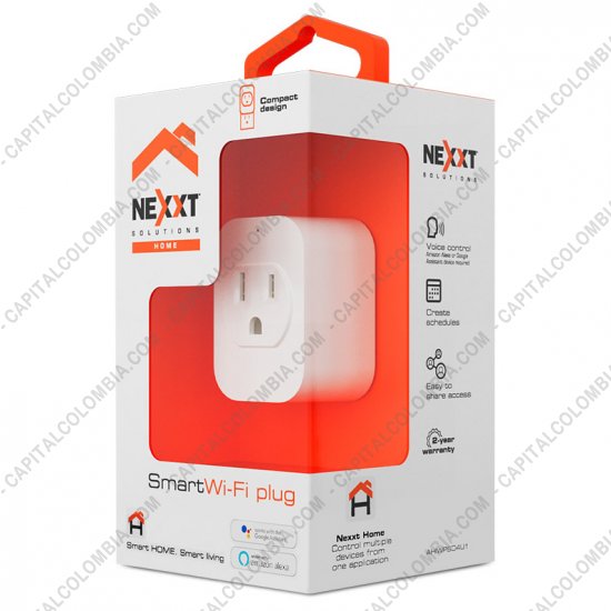 UPS, Reguladores de Voltaje y Otros Accesorios El&eacute;ctricos, Marca: Nexxt - Enchufe de 1 toma inteligente conexi&oacute;n Wifi - Nexxt AHIWPSO4U1