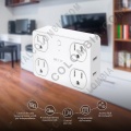 Enchufe de 4 tomas inteligentes, 2 USB, conexión Wifi - Nexxt NHP-T610