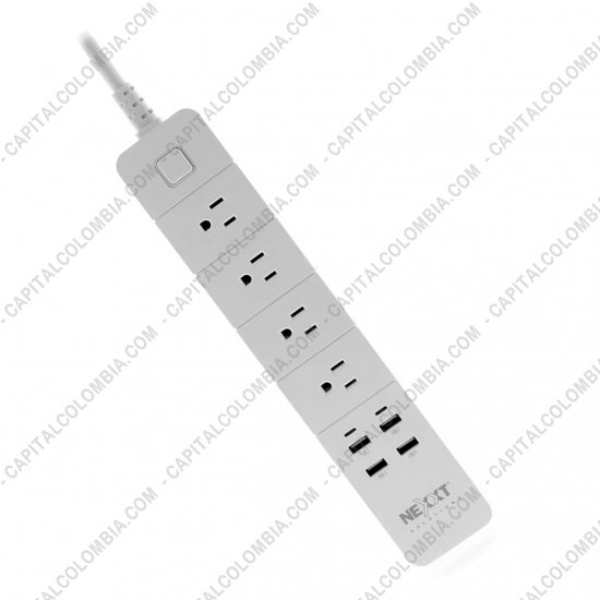 UPS, Reguladores de Voltaje y Otros Accesorios El&eacute;ctricos, Marca: Nexxt - Regleta multitoma inteligente Wifi protectora de picos de energ&iacute;a - Nexxt NHP-E610