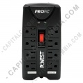Regulador de voltaje Powest 1000VA / 600W / 120VCA con 8 Salidas NEMA5-15R, 4 Reguladas y 4 con Supresi&oacute;n - ProPC1000