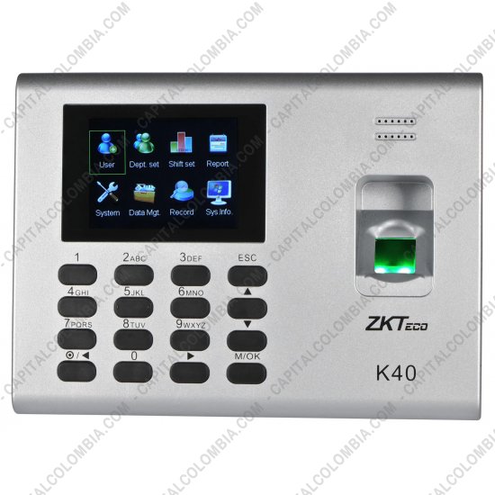 UPS, Reguladores de Voltaje y Otros Accesorios El&eacute;ctricos, Marca: ZKTeco - Control de acceso biom&eacute;trico ZKTeco K-40 por Huella